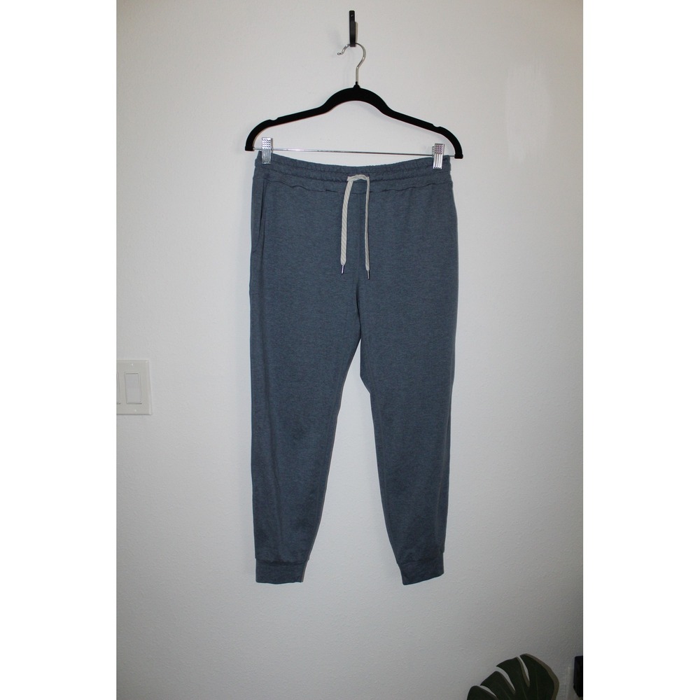 Vuori Performance Jogger VW303 Blue Heathered Drawstring Activewear Pants Small